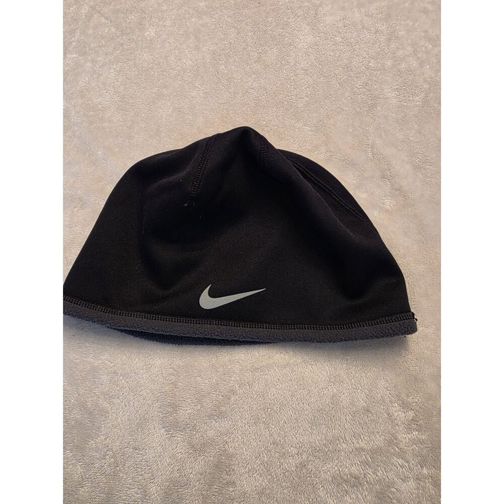 Nike Fleece Reversibe Black And Grey Size L/XL Beanie Hat